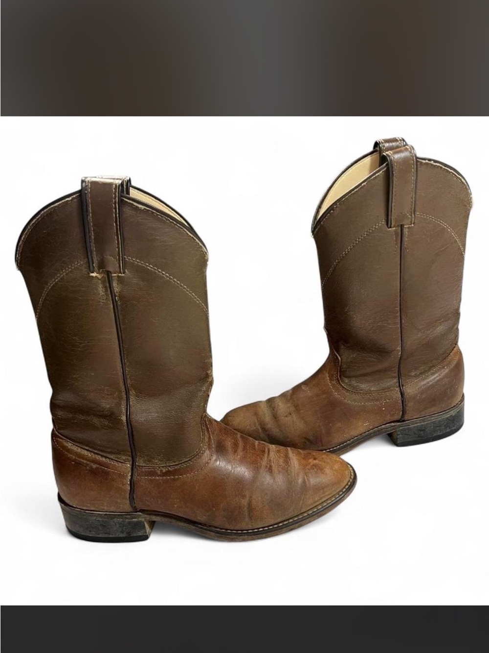 Laredo Brown Leather Western Cowboy Boots